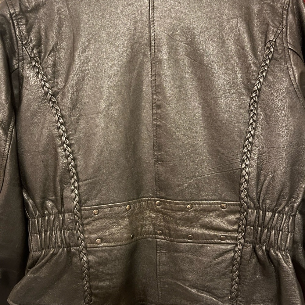 Black leather jacket